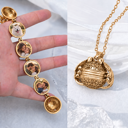 Angel Wing Multi-Photo Necklace