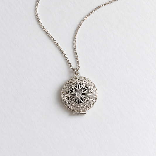 Classic Round Photo Locket Necklace