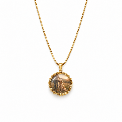 Daisy Photo Time Gem Necklace