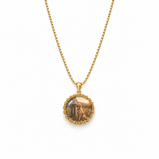 Daisy Photo Time Gem Necklace
