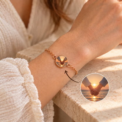 Custom Photo Time Gem Bracelet