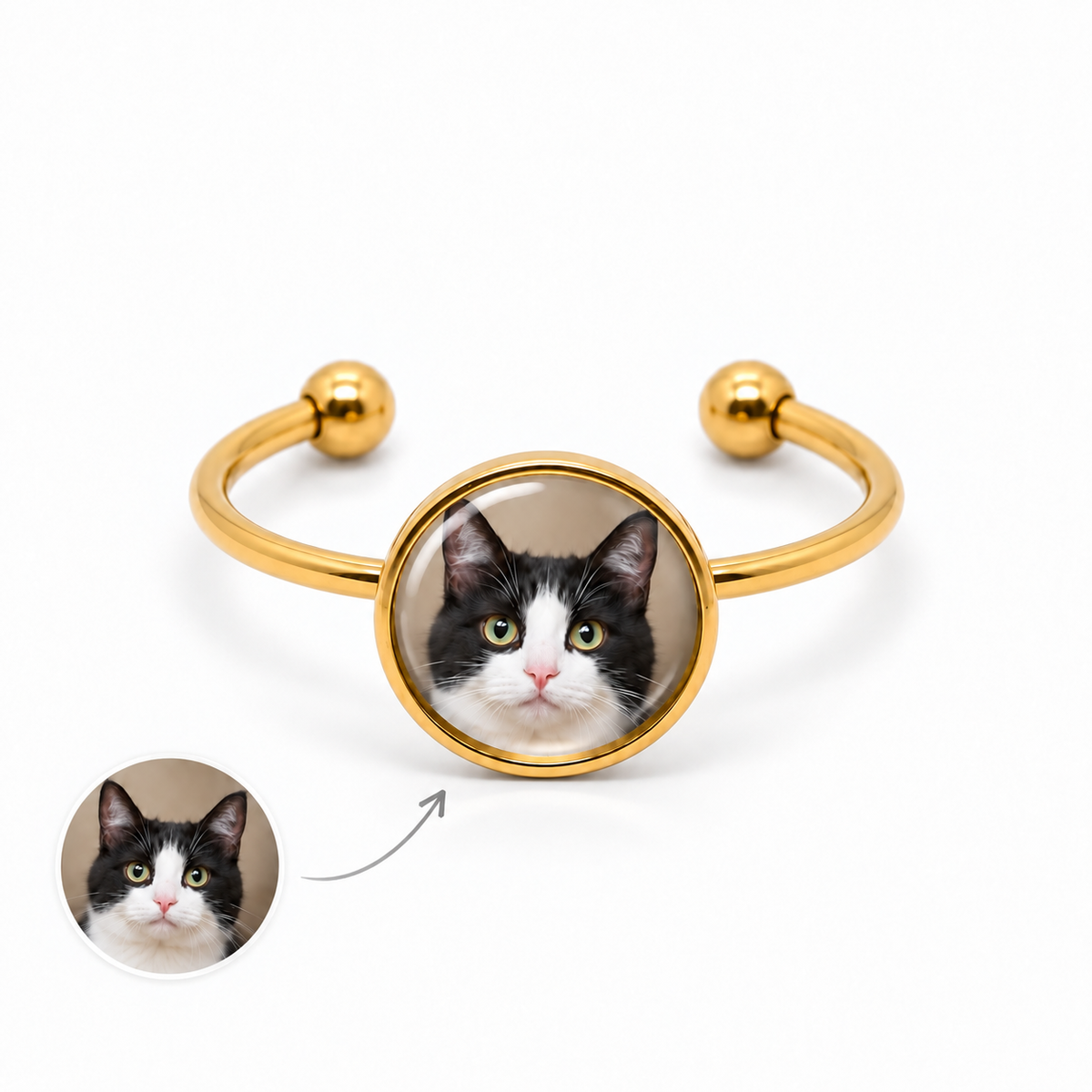 Personalized Round Photo Ring