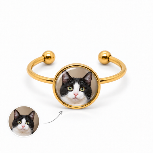 Personalized Round Photo Ring