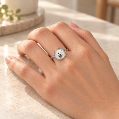 Personalized Round Photo Ring
