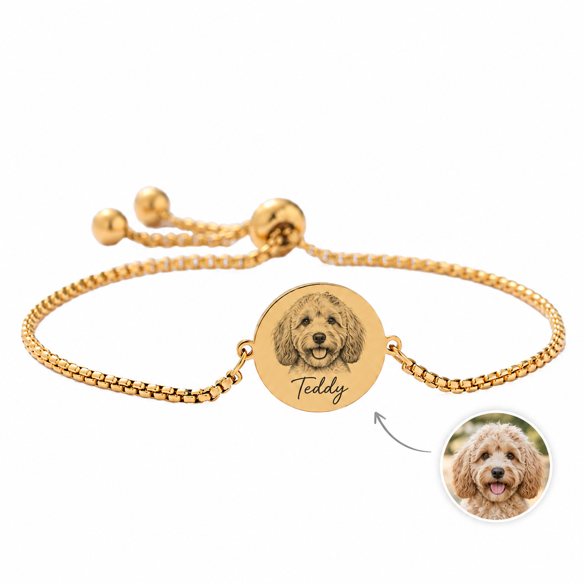 Custom Portrait Engraved Bracelet