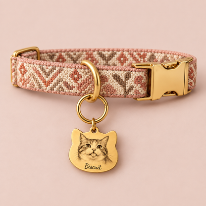 Custom Cat Portrait ID Tag
