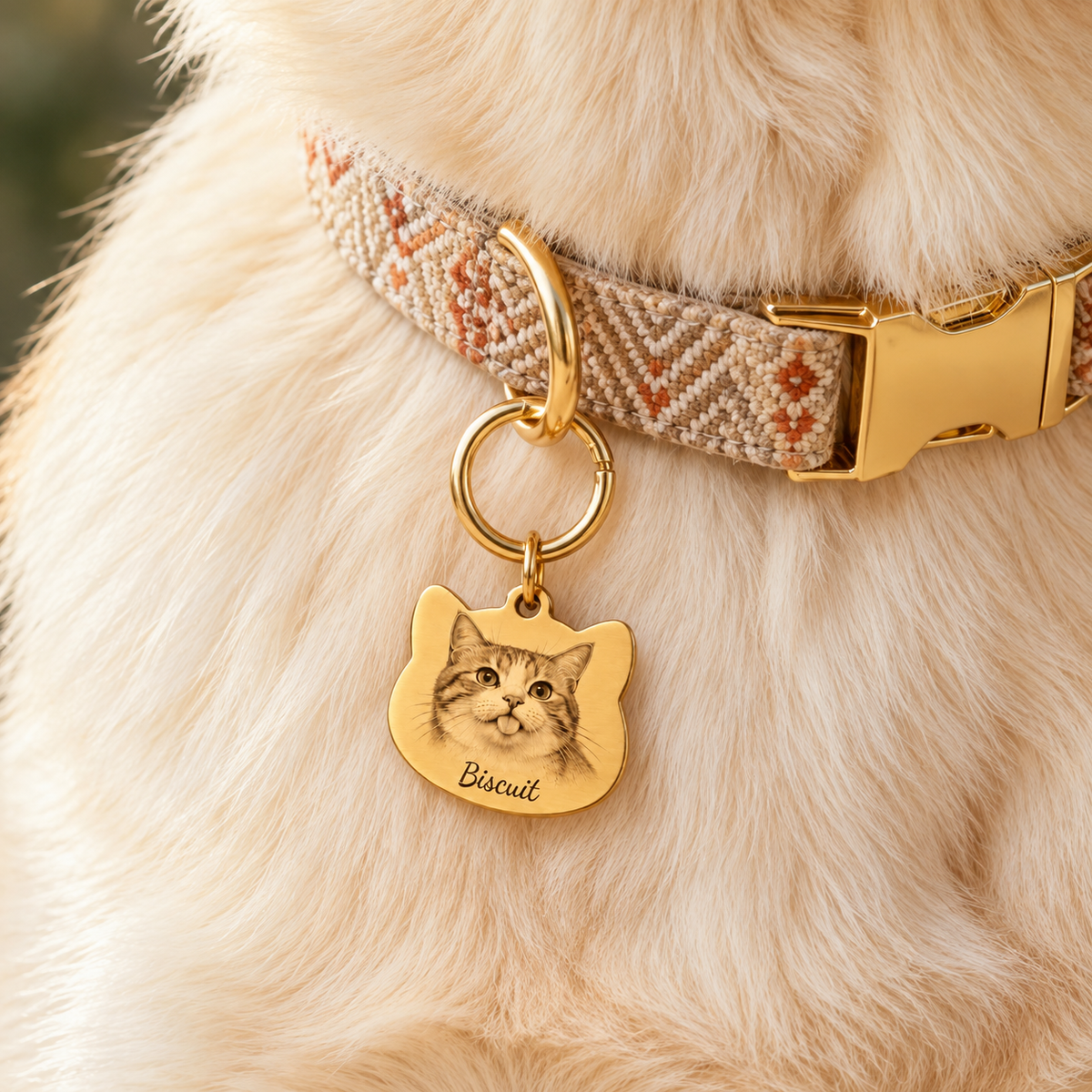 Custom Cat Portrait ID Tag